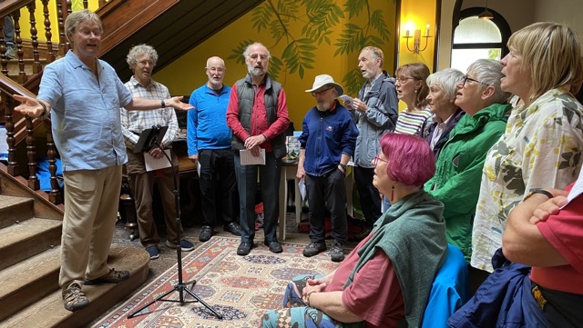 Singing inside Allan Bank